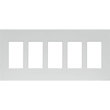 Control4® Contemporary 5 Gang Faceplate - Snow White