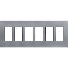 Control4® Contemporary 6 Gang Faceplate - Aluminum                                                                             