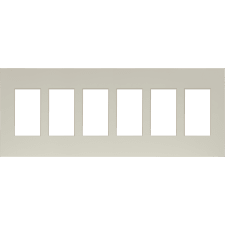 Control4® Contemporary 6 Gang Faceplate - Biscuit                                                                              