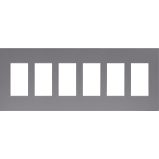 Control4® Contemporary 6 Gang Faceplate - Gray