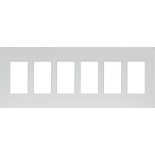 Control4® Contemporary 6 Gang Faceplate - Snow White