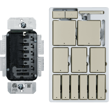 Control4® Contemporary 227V Keypad Dimmer - Light Almond