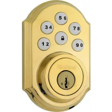 Kwikset SmartCode 910 Keyless Entry Deadbolt - Polished Brass 