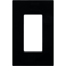 Control4® Contemporary 1 Gang Essential Faceplate - Black                                                                      