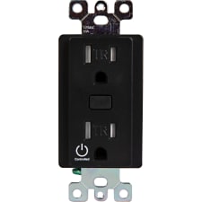 Control4® 120V Receptacle Outlet Switch - Midnight Black 