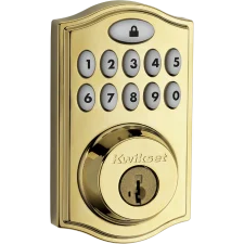 Kwikset SmartCode 914 Deadbolt - Polished Brass 