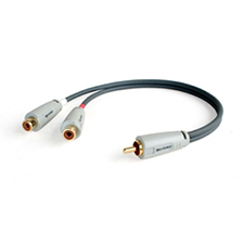 Binary™ Cables B3 Series 1-Male to 2-Female RCA Y-Adapter 