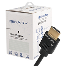Binary™ B4 Series 4K Ultra HD High Speed HDMI® Cable with Ethernet - Box of 40 | .3m (1 ft) 