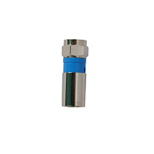 Binary™ F Male Compression Connector for RG6/U Quadshield (Nickel | Bag of 20) 