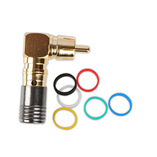 Binary™ RCA Male Right-Angle Compression Connector for RG59 and RG59Q 75 Ohm (Bag of 20) 