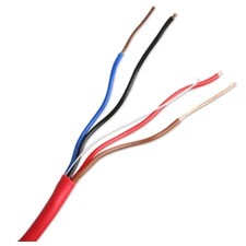 Wirepath™ 18-Gauge 4-Conductor Fire Alarm Wire - 1000 ft. Drum (Red) 