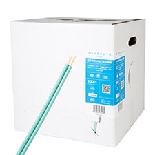 Wirepath™ SSF™ Duplex Multimode Plenum Fiber - 1000 Ft Spool in Box (Teal) 