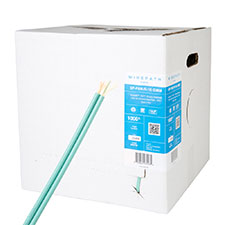 Wirepath™ SSF™ Duplex Multimode Riser Fiber - 1000 Ft Spool in Box (Teal) 