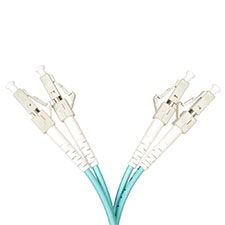 Wirepath™ SSF™ Duplex Multimode OM3 LC-LC Patch Cord - 1 Meter 