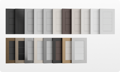 Image of the different colors of Lux faceplates