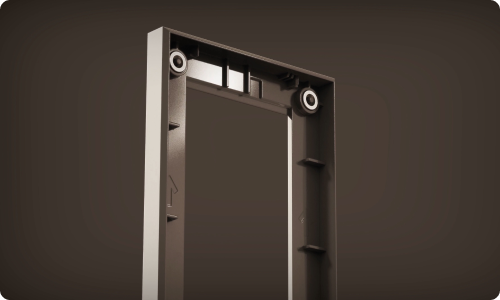 Back view of the magnetic components of the Lux faceplate