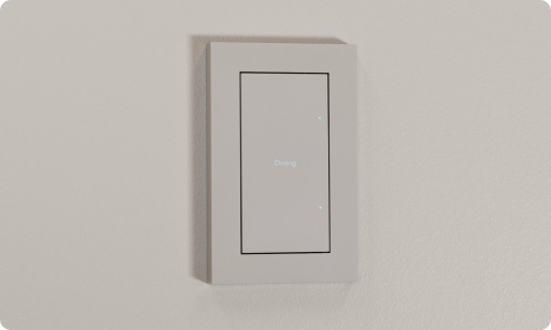 Ivory Lux Faceplate with a Dining switch installed