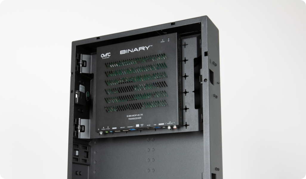 Binary MoIP product inside a strong rack