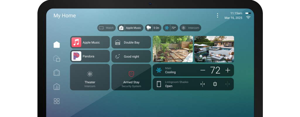 X4 Home Screen on tablet