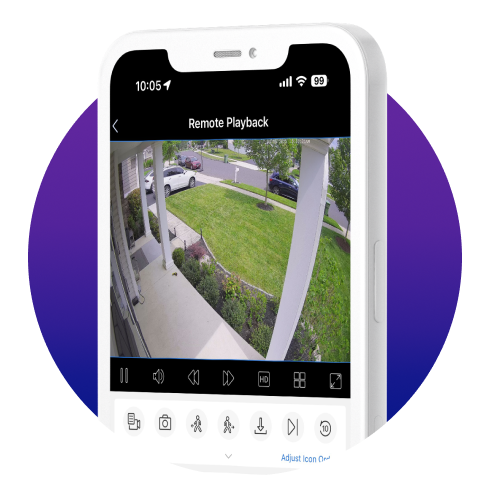 Screenshot of the clip sharing function on Luma View app