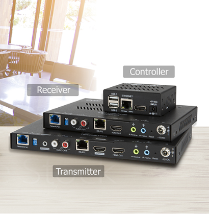 Binary MoIP transmitter, reciever and controller