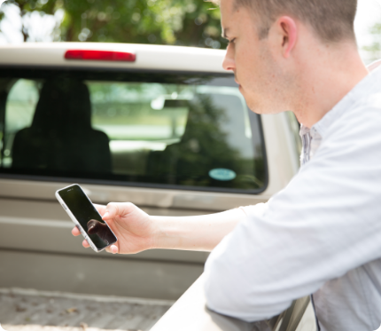 integrator hanging out by his truck