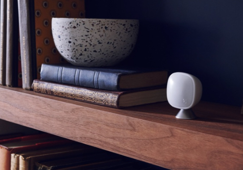 ecoboo SmartSensor sitting on bookshelf