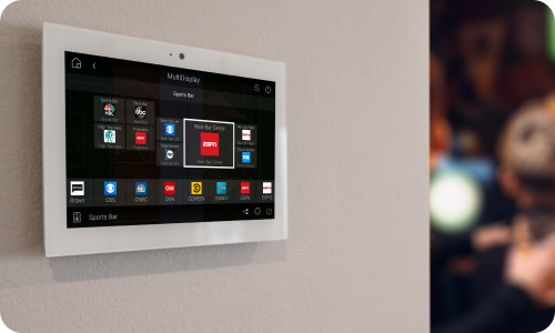 Control4 Touchscreen installed on wall