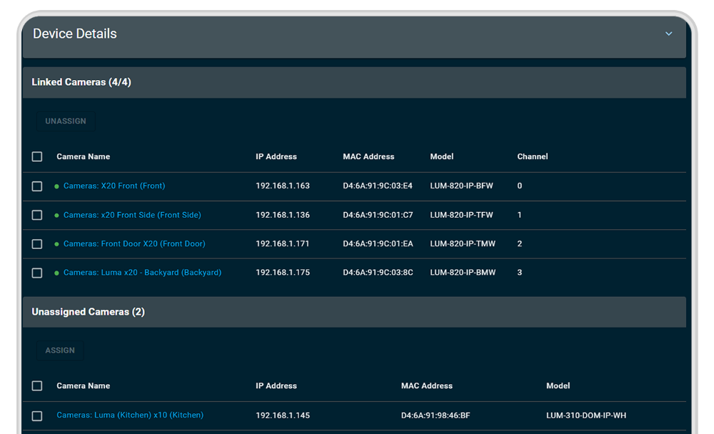 Screenshot of Luma Insights auto configuring push notification