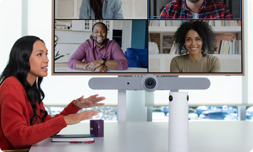 Conference room with Logitech equipment