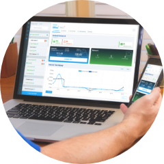 OvrC remote management dashboard opened on a laptop