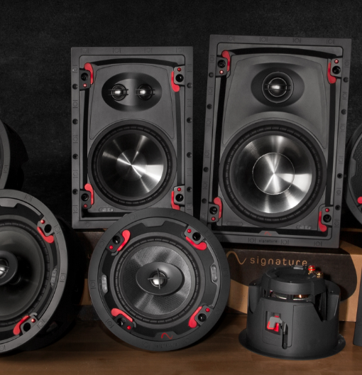 Family shot of the new Signature by Episode speakers