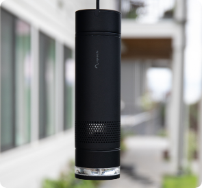 Episode flagship Radiance Landscape speaker in a garden