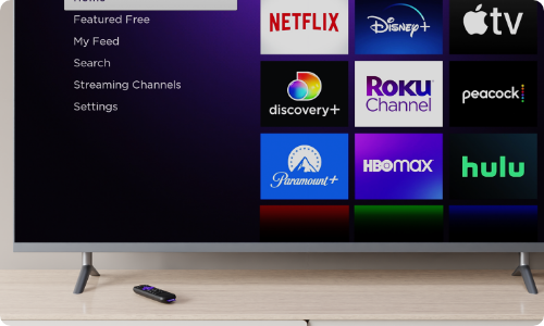 Roku Express screen grab on a tv