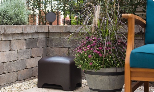 Episode landscape subwoofer on a patio