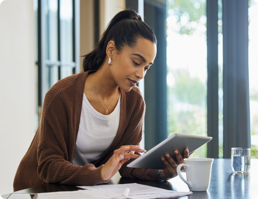 Woman with a mobile device