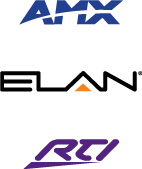 AMX, Elan, and RTI logos
