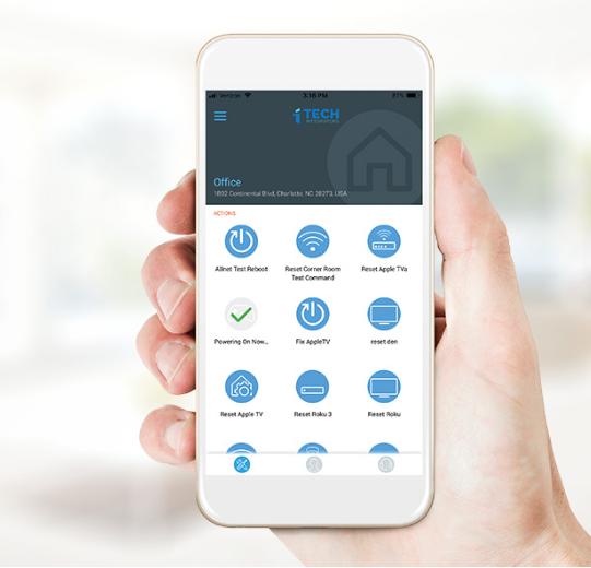 Mobile Snippet of the OvrC dashboard