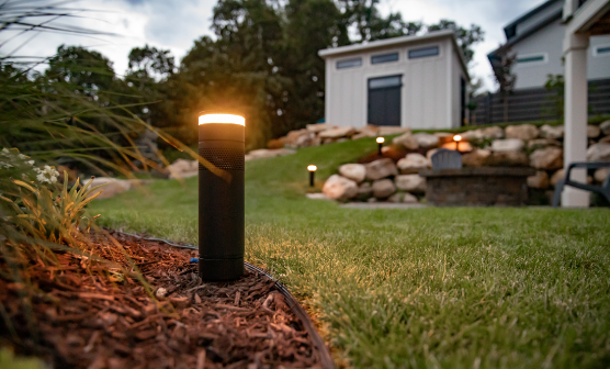 Radiance speaker in backyard