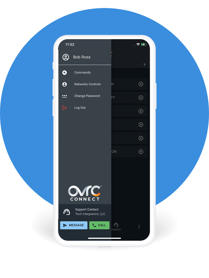 OvrC app on mobile device