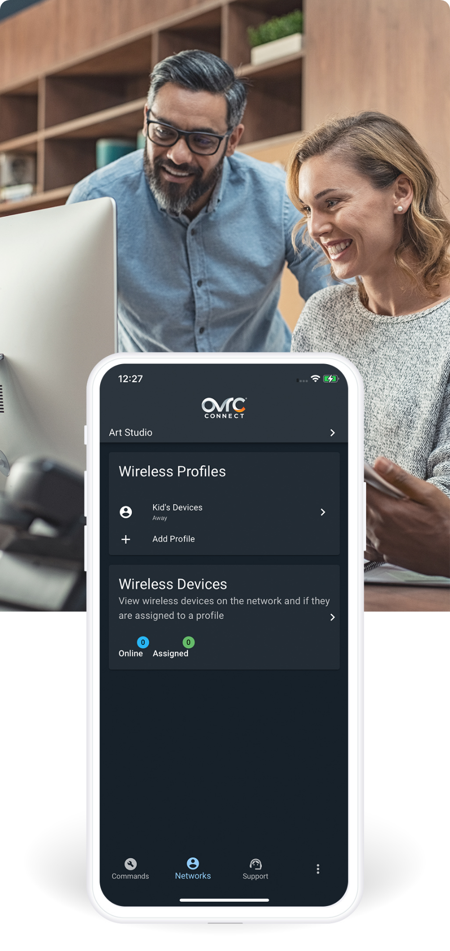 OvrC Connect dashboard on tablet