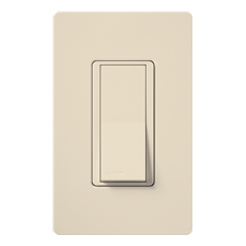 Lutron® Diva Dual-Voltage Single Pole Switch With Nightlight – (Light Almond | Gloss)                                        