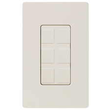 Lutron® 6-Port Frame - (Light Almond | Gloss)