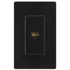 Lutron® Phone Jack - (Black | Gloss)
