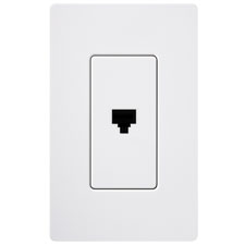 Lutron® Phone Jack - (White | Gloss)