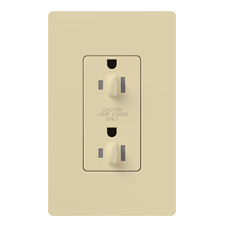 Lutron® 15 Amp Dual-Dimmable Receptacle - (Ivory | Gloss)