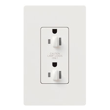Lutron® 15 Amp Dual-Dimmable Receptacle - (White | Gloss)