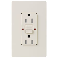 Lutron® 15 Amp GFCI Receptacle - (Light Almond | Gloss)                                                                        