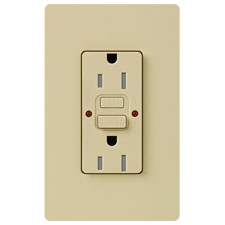 Lutron® 15 Amp GFCI Receptacle - (Ivory | Gloss)                                                                               