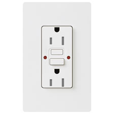 Lutron® 15 Amp GFCI Receptacle - (White | Gloss)                                                                               